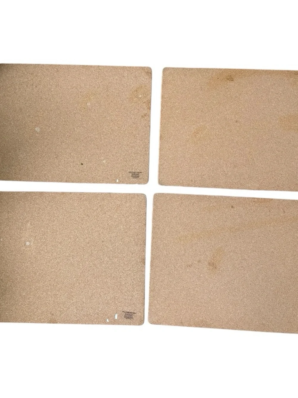 Williams Sonoma Floral Meadow Collection Set of 4 Cork Back Hardboard Placemats